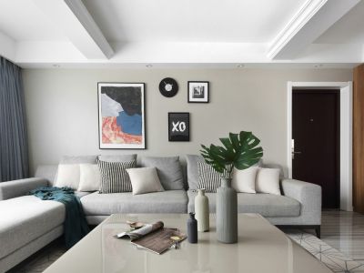 鸿城名苑104平三居室北欧风格装修案例