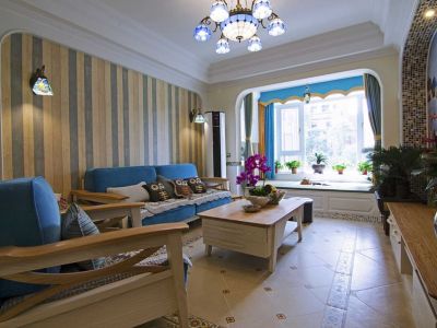 雅景花园-115㎡-地中海风效果图