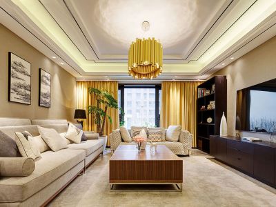 金庄花园-120㎡-新中式风效果图