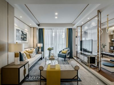 锦绣源山-126㎡-新中式风效果图