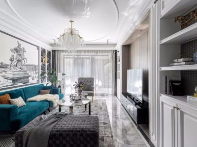 锦霞南园-139㎡-美式风效果图