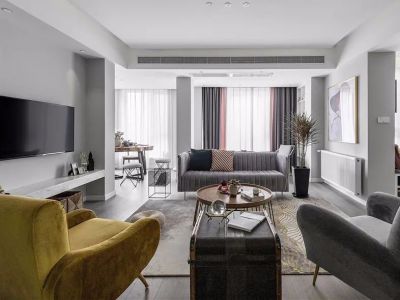 星海国宝-135㎡-现代风效果图