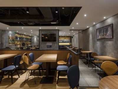 快餐店-400㎡-现代风效果图