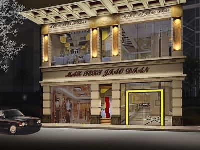 小型酒店-2000㎡-中式风效果图