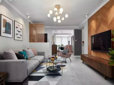 天欣苑-107㎡-简约风效果图