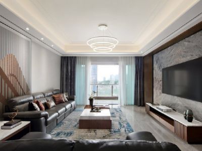 熹云水岸花园-125㎡-现代风效果图