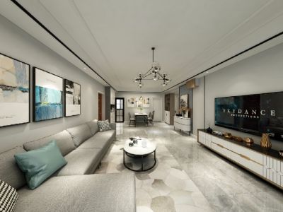 龙湖春江郦城-130㎡-混搭风效果图