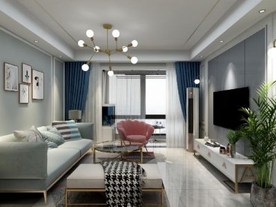 红星九湾天铂-130㎡-现代风效果图