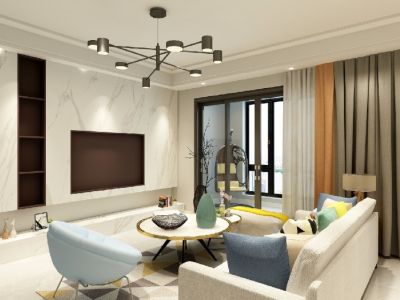 新力城-105㎡-现代风效果图