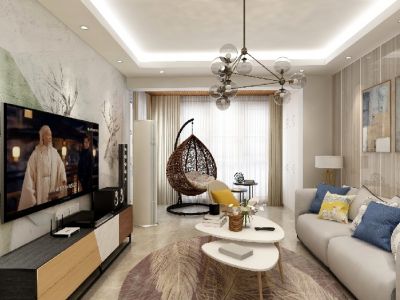 红星中奥九龙都会-100㎡-现代风效果图