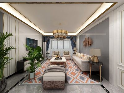 科华· 云玺台-144㎡-欧式风效果图