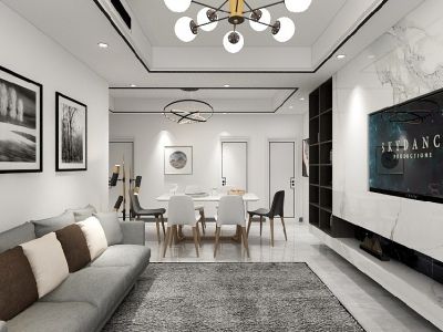 中海寰宇天下-108㎡-现代风效果图