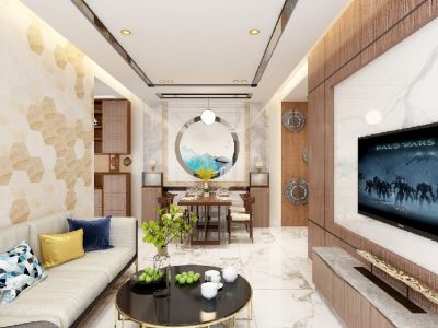 君悦青山湖-102㎡-现代风效果图