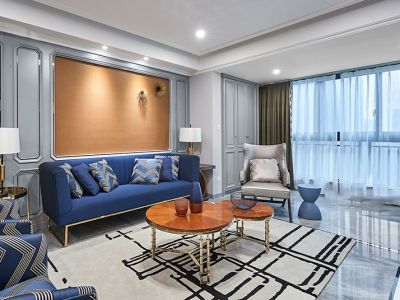 远达鹭湖宫-123㎡-现代风效果图