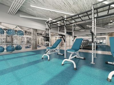 健身房-1500㎡-现代风效果图