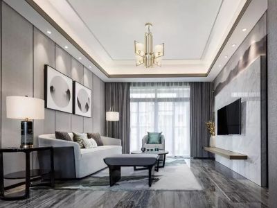 颐和花园现代风格126平米三居室装修案例
