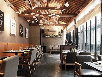 茶餐厅-150㎡-现代风效果图