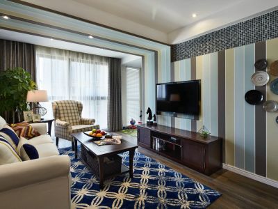 悦澜山-140㎡-地中海风效果图