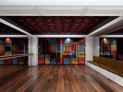 舞蹈培训机构-256㎡-北欧风效果图