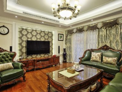 金沙海棠-158㎡-美式风效果图