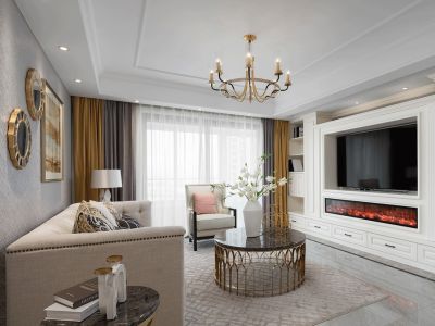 锦绣观邸-158㎡-美式风效果图