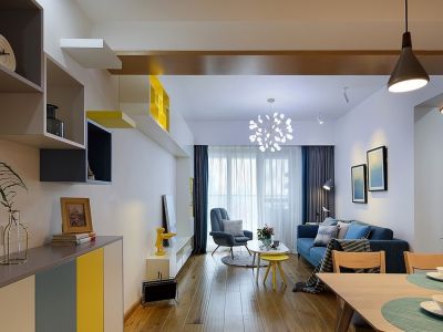 雅致花园-89㎡-北欧风效果图