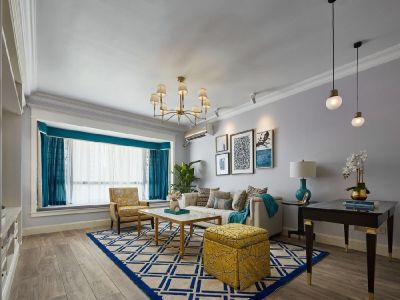 华熙公馆-130㎡-混搭风效果图