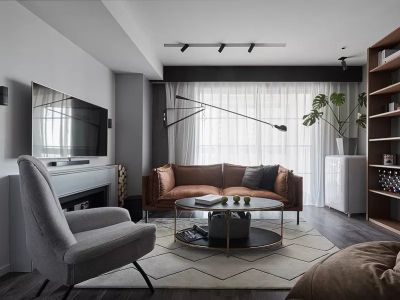 京汉君庭-95㎡-现代风效果图