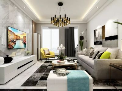 万科海上明月-103㎡-现代风效果图