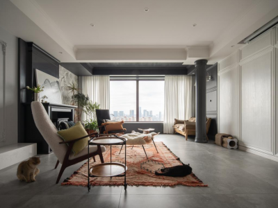 富盈加州阳光-129㎡-混搭风效果图