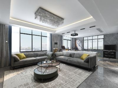 融创红城投赣江府-121㎡-现代风效果图