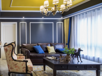 中铁悦龙东郡-90㎡-混搭风效果图