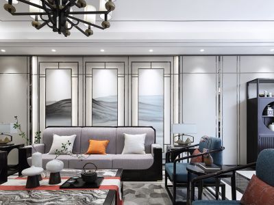 富力华庭-140㎡-中式风效果图