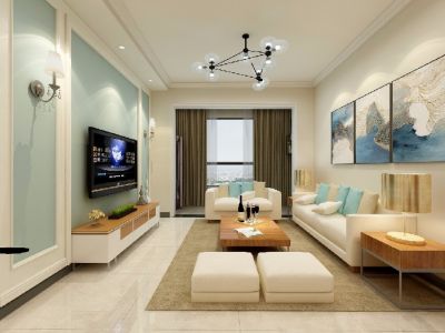 恒茂国际新城-86㎡-现代风效果图