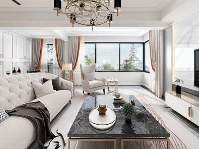 宏帆广场135平美式风三居室案例参考