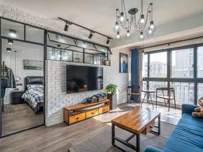 东方天地-80㎡-混搭风效果图