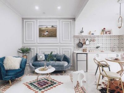 恒茂未来都会-86㎡-美式风效果图