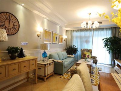 江铃瓦良格-123㎡-美式风效果图