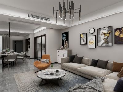 潮宗御苑-108㎡-现代风效果图