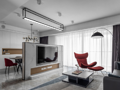 荣盛花语城-135㎡-简约风效果图