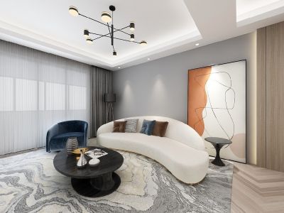 万科淮海天地-130㎡-现代风效果图