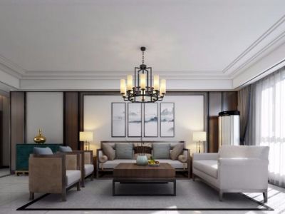 豪庭佳苑142平中式三居室案例参考