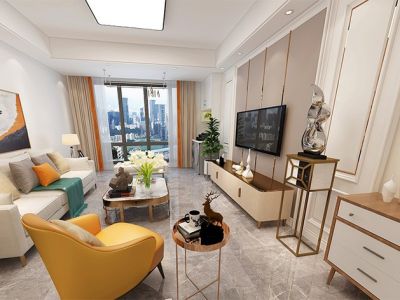 紫御蘭庭-127㎡-现代风效果图