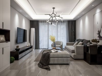 松泰华庭-142㎡-现代风效果图