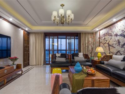 锦绣现代城-141㎡-中式风效果图