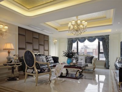 升华翡翠城-145㎡-新古典风效果图