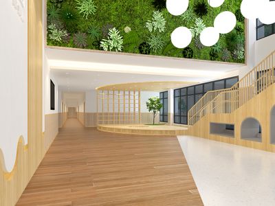 幼儿园-2000㎡-现代风效果图