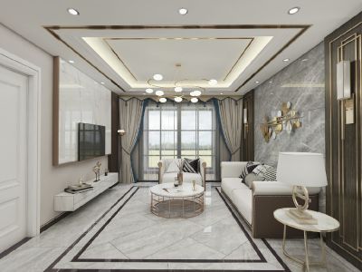 唯美品格-140㎡-现代风效果图