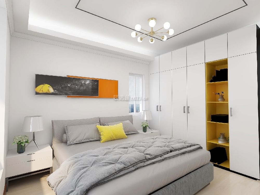 卧室衣柜摆放效果图