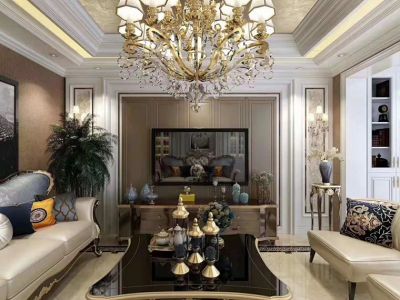 凤凰悦海-108㎡-欧式风效果图